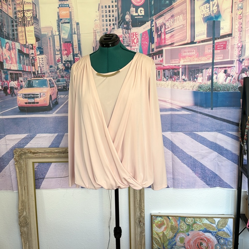 Faux Wrap Blouse Calvin Klein 2X